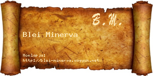 Blei Minerva névjegykártya